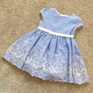Rare Editions Blue & White Dress